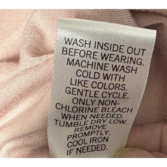 SO Favorite V Neck Long Sleeve Shirt Top Pink Womens Size Large - Picture 4 of 7